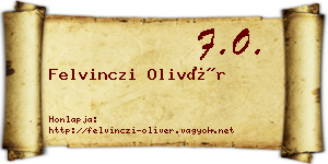 Felvinczi Olivér névjegykártya